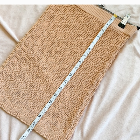 For Love and Lemons Camilla Knit Mini Skirt in Peach - Picture 6 of 8